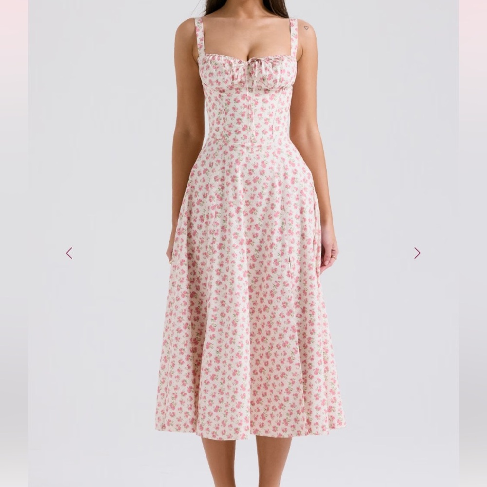 House of CB Carmen Dress Size Medium Rosebud Print